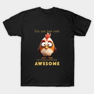 Rooster Concentrated Awesome Cute Adorable Funny Quote T-Shirt